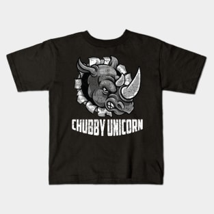 Angry Chubby Unicorn Rhino Gift Kids T-Shirt